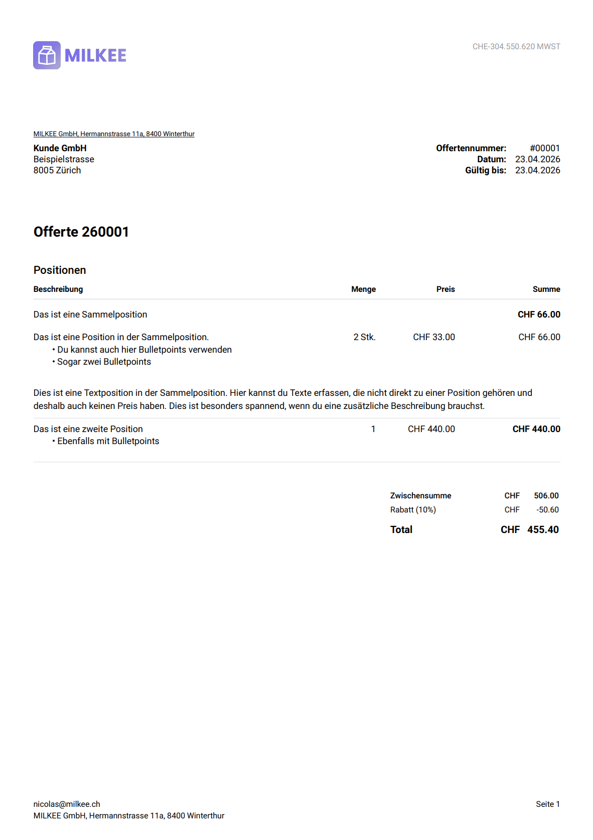 Keine Rechnung so wie deine.