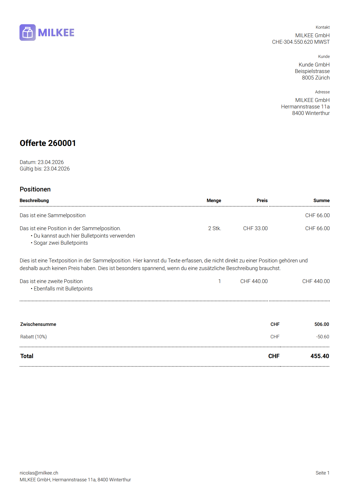 Keine Rechnung so wie deine.