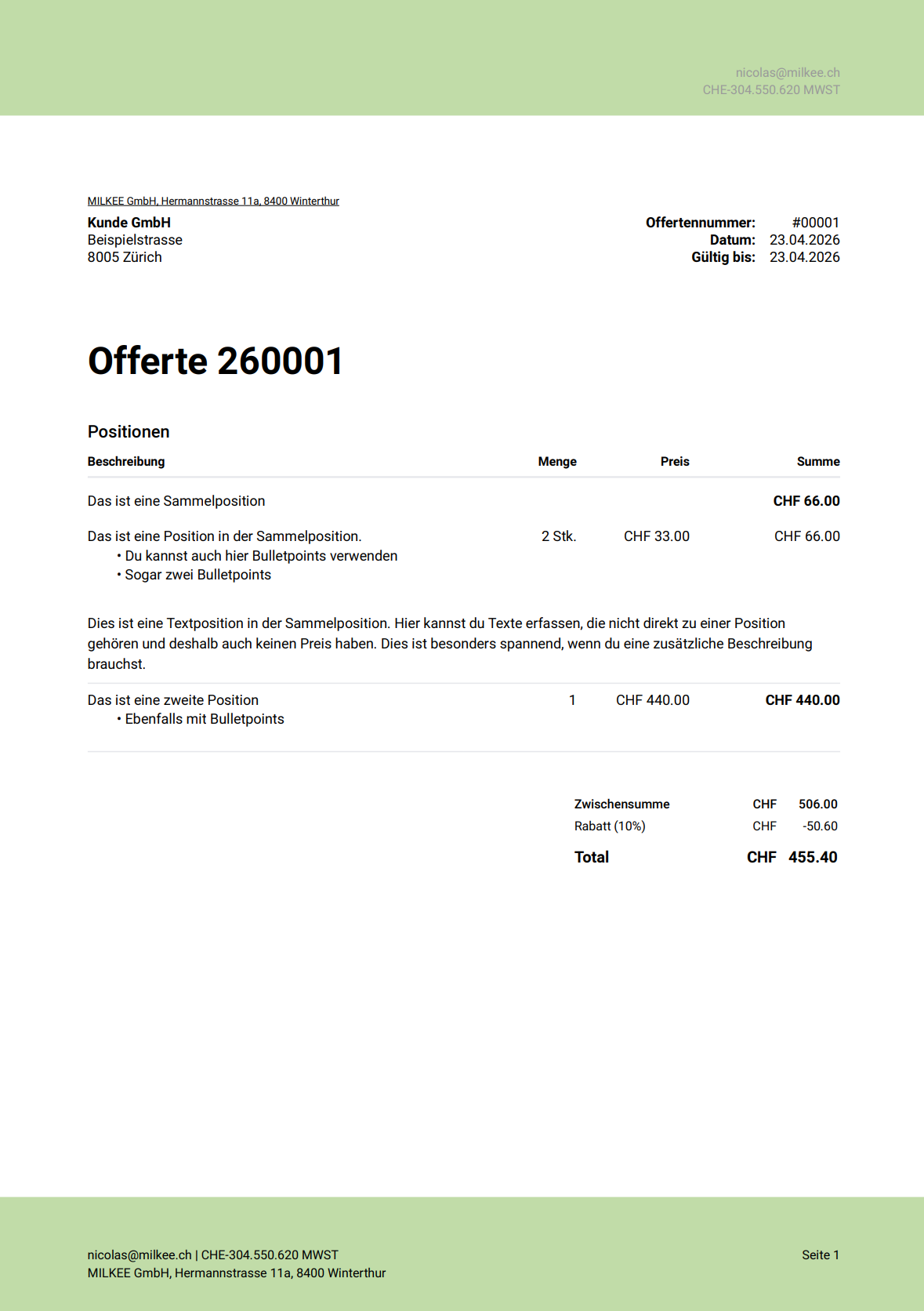 Keine Rechnung so wie deine.