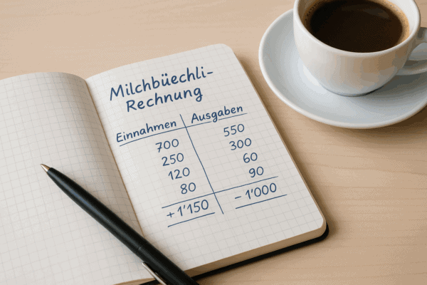 milchbüechli rechnung symbolbild